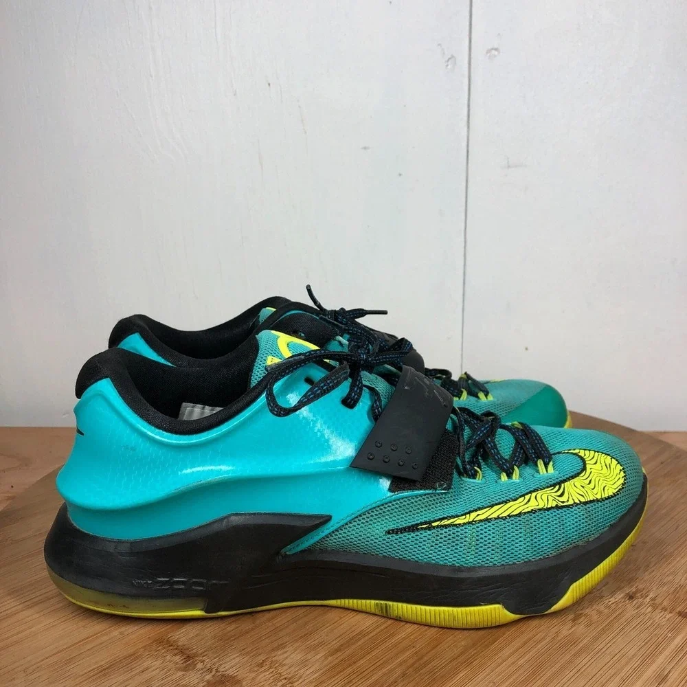 Nike KD 7 Mens size 8.5 shoes blue green athletic basketball sneakers